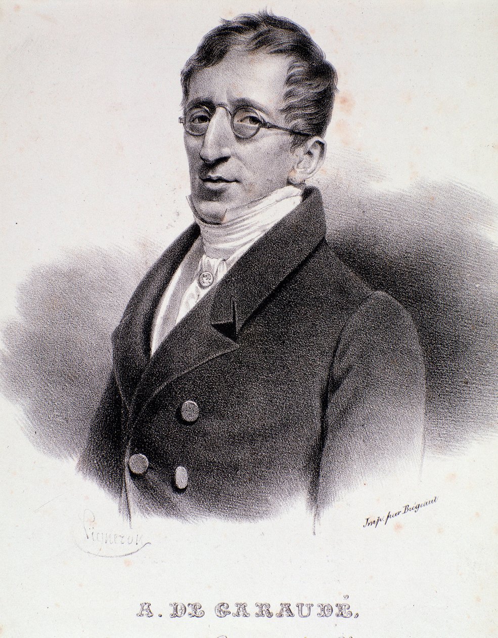 Alexis de Garaude (1779-1852) francia zeneszerző portréja. 19. század. alkotó: Anonymous Anonymous