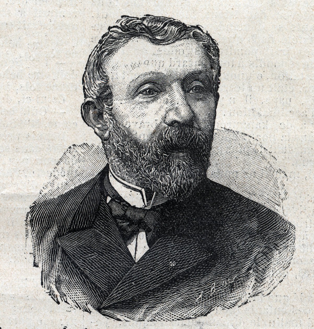 Alfred Mezieres (1826-1915) francia irodalomtörténész, újságíró és politikus portréja. Metszet a "Le Petit Parisien"-ben alkotó: Anonymous Anonymous