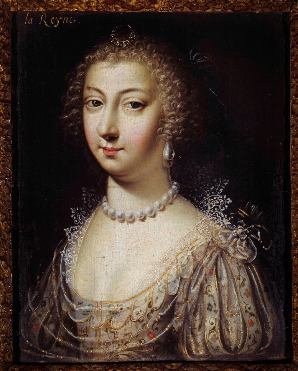 Anne Austria (1601-1666), Franciaország királynőjének portréja Anonymous festmény. 17. századi Magángyűjtemény alkotó: Anonymous Anonymous