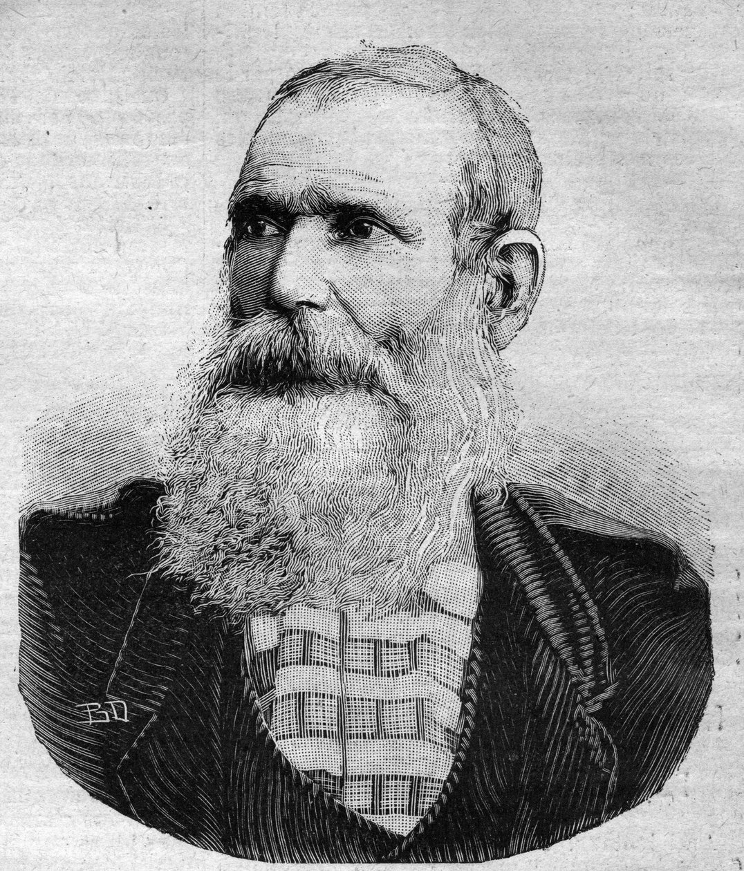 Antoine Bonelli, „Bellacoscia” korzikai bandita portréja. Metszet "" Le Peute Parisien "" alkotó: Anonymous Anonymous
