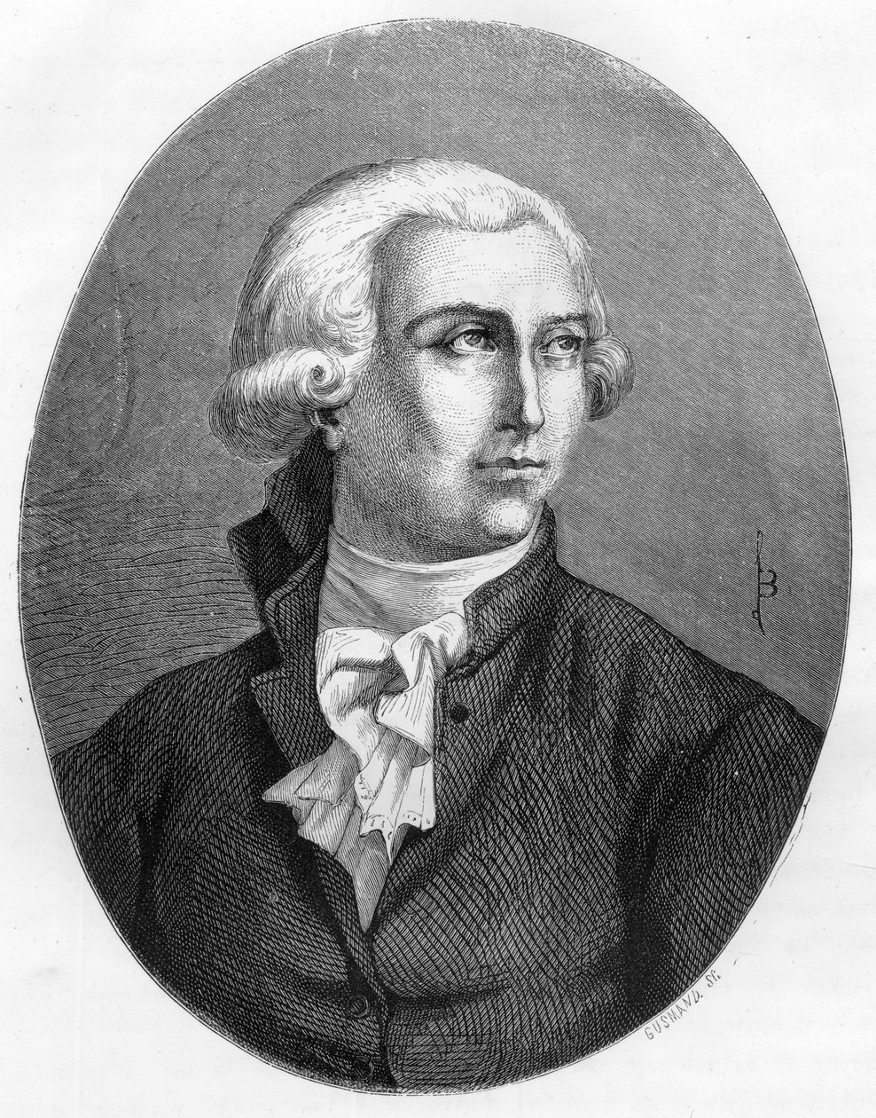 Antoine Laurent Lavoisier (1743-1794), francia kémikus portréja – Metszet 1863-ból Dupray de La Maherie „Le Livre Rouge – Histoire De L