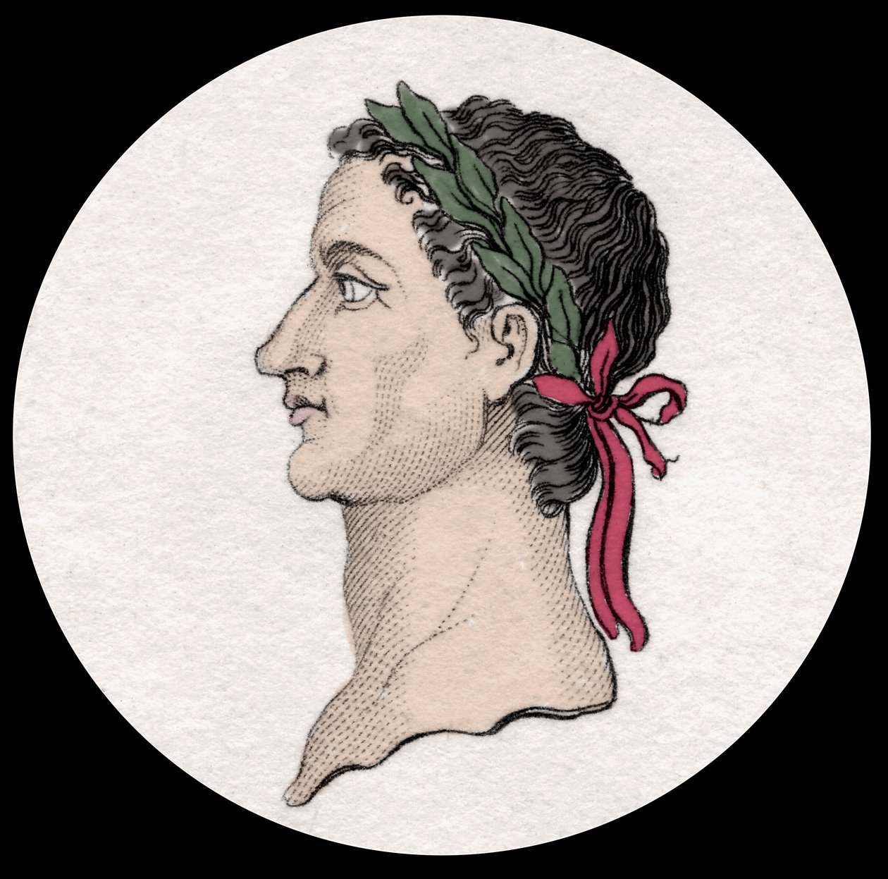 Caius Caesar Germanicus, Caligula (12-41), római császár portréja. századi metszet. milánói alkotó: Anonymous Anonymous