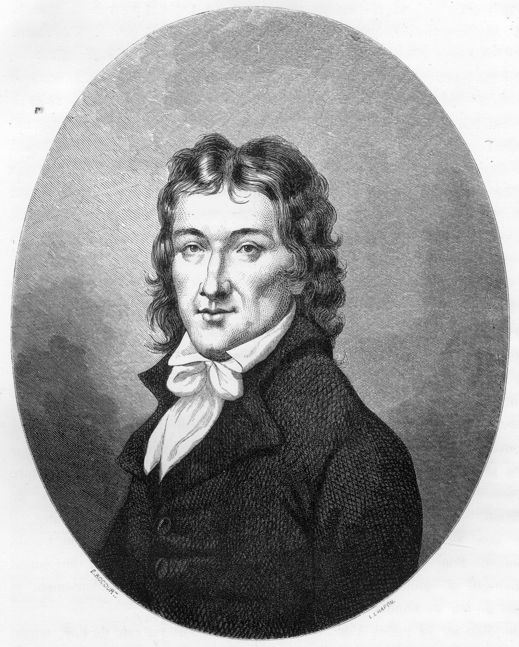 Camille Desmoulins (1760-1794) publicista és politikus portréja – Dupray de La Maherie 1863-as metszete a „Le Livre Rouge – Histoire De L