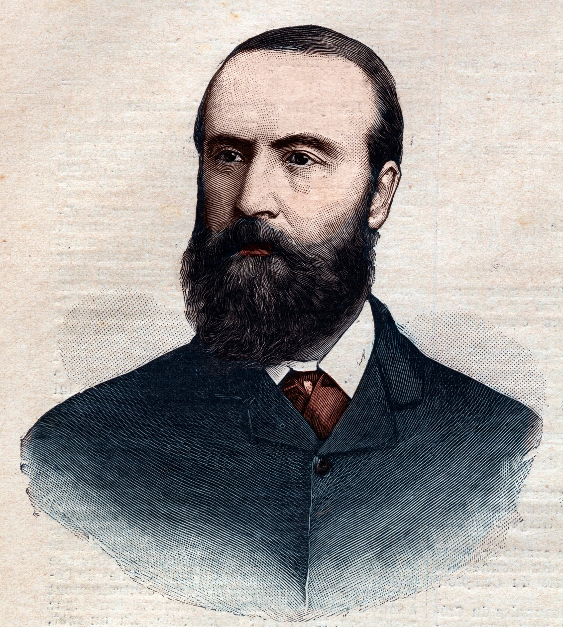 Charles Stewart Parnell (1846-1891) ír politikus portréja. Metszet „” Le petit Parisien”” 1891-ből. Magángyűjtemény. alkotó: Anonymous Anonymous