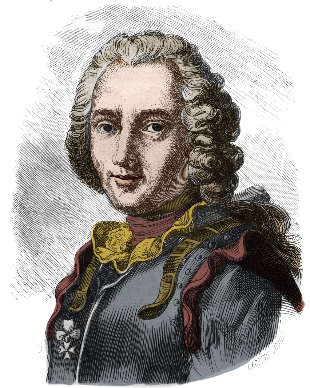 Claude, Forbin lovag, majd gróf (1656-1733) francia tengerész portréja. századi metszet. Magángyűjtemény. alkotó: Anonymous Anonymous