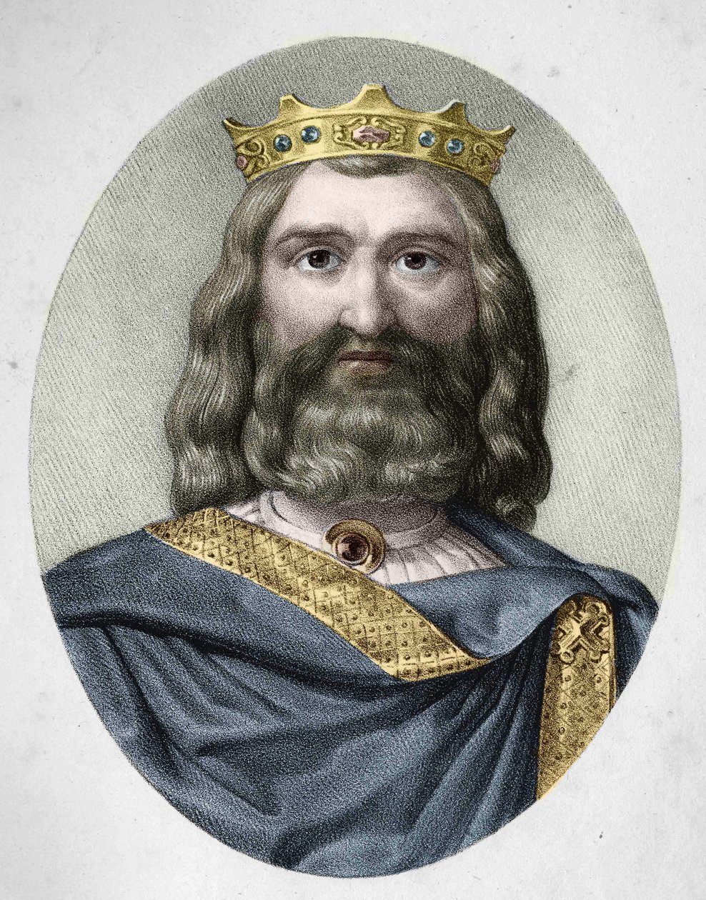 I. Clovis (466 - 511. v.) frankok királyának portréja. alkotó: Anonymous Anonymous