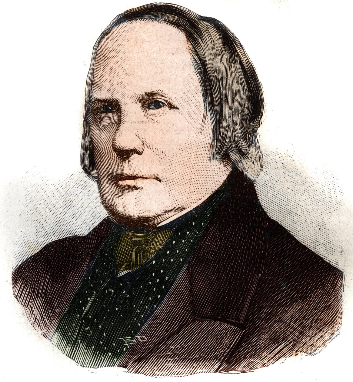 Edgar Quinet (1803-1875) francia író és történész portréja. Metszet a „Le Peute Parisien”-ben alkotó: Anonymous Anonymous