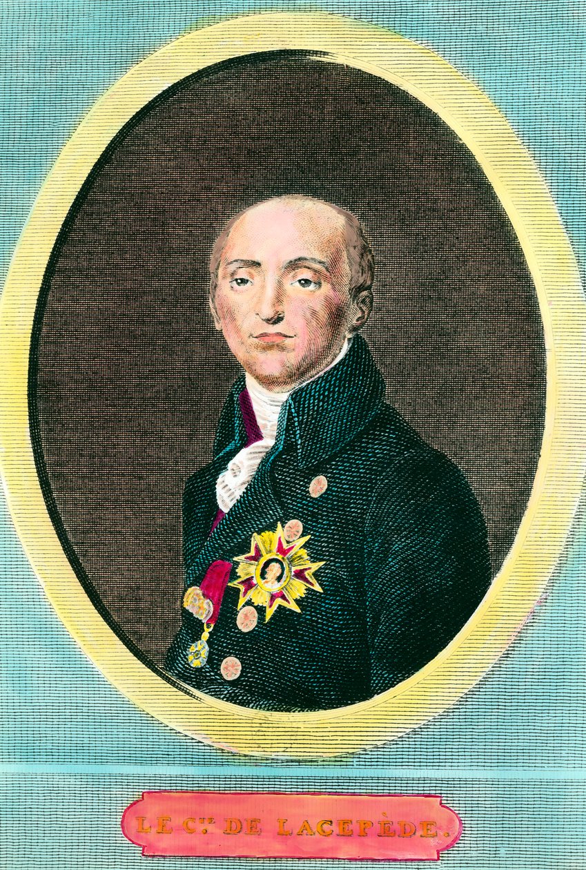 Etienne de La Ville, gróf de Lacepede (1756-1825) francia természettudós portréja. Névtelen metszet alkotó: Anonymous Anonymous