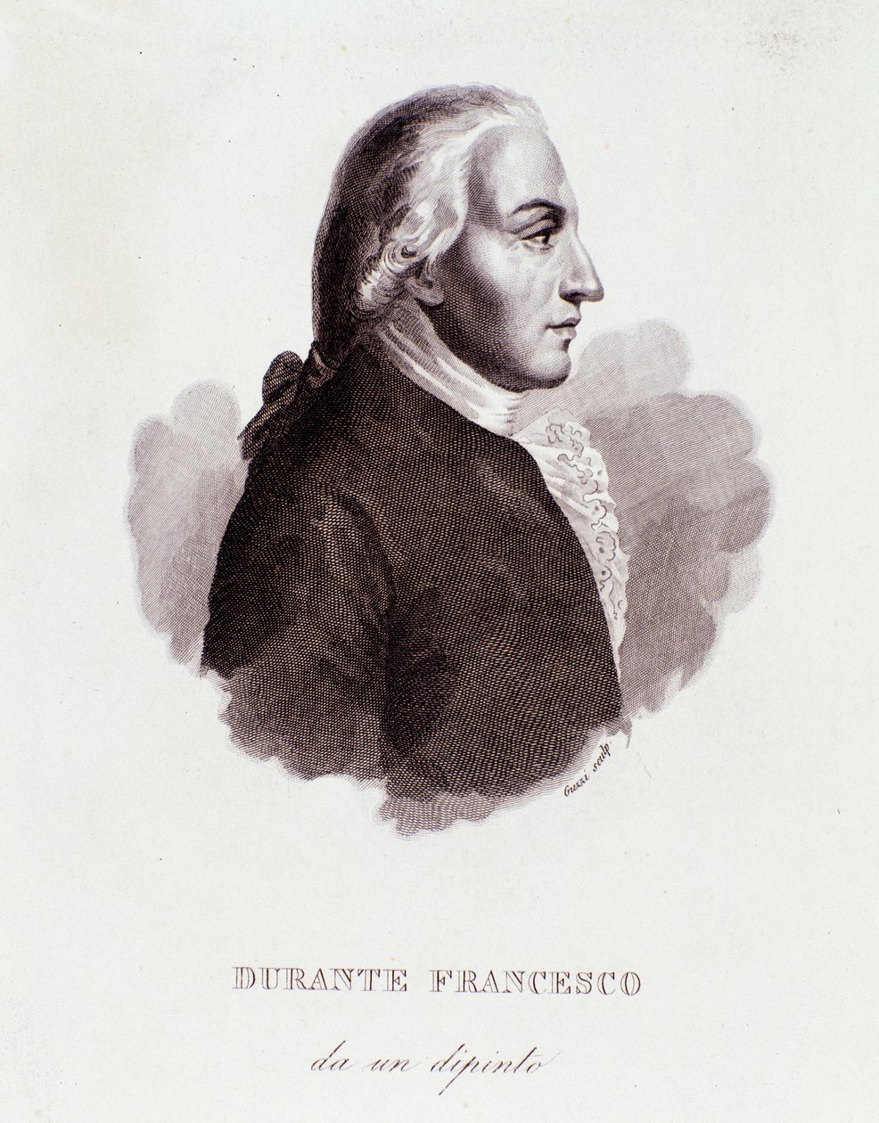 Francesco Durante (1684-1755) olasz zeneszerző portréja Festés után. 19. század. Milánói magángyűjtemény alkotó: Anonymous Anonymous