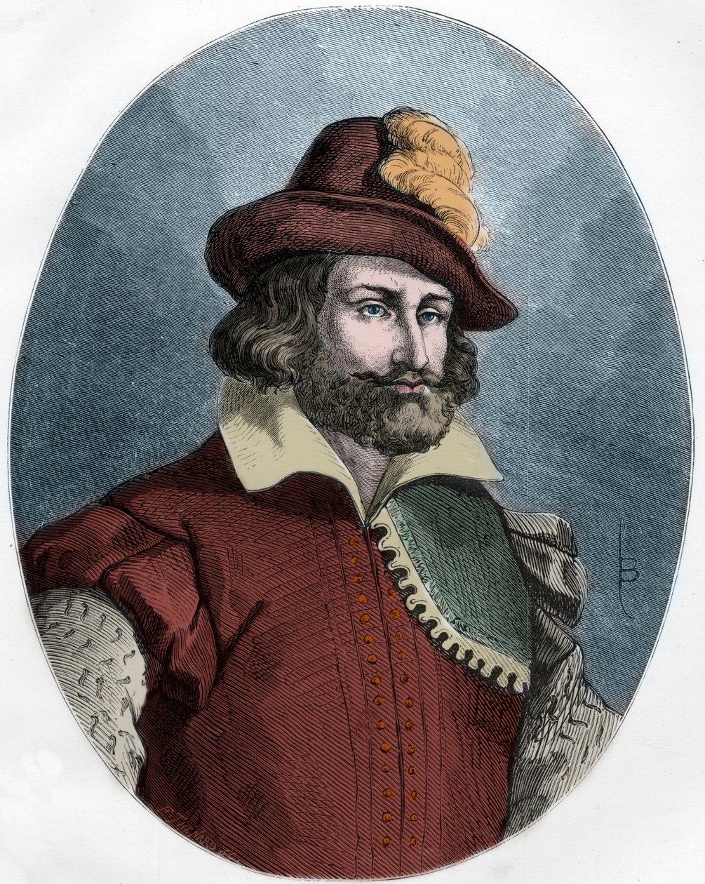 Francois Ravaillac (1578-1610), IV. Henrik bérgyilkosának (1553-1610) portréja. Metszet - Francois Ravaillac (1578-1610) IV. Henrik király (1553-1610) merénylőjének portréja - Az 1863-as Vörös Könyv metszet - Histoire De L