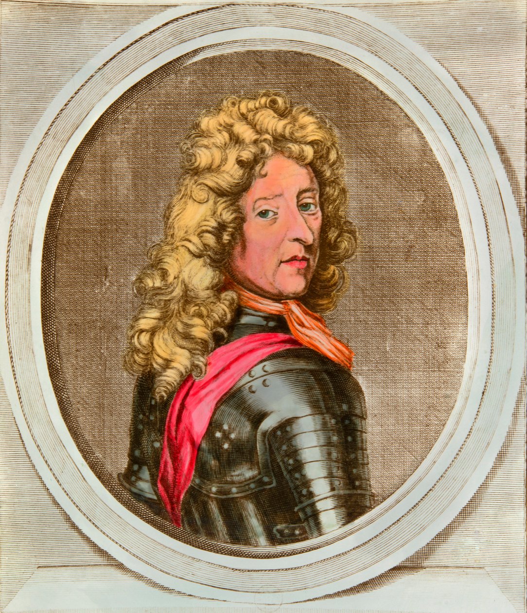 Schombergi Frederic Armand portréja, aki Schomberg (Schonberg) marechalként ismert (1615-1690) a hadsereg főtábornokának, aki 1688-ban a dicsőséges forradalom idején beiktatta Orange-i Vilmos (1650-1702) holland herceget és miniszterelnököt. E alkotó: Anonymous Anonymous