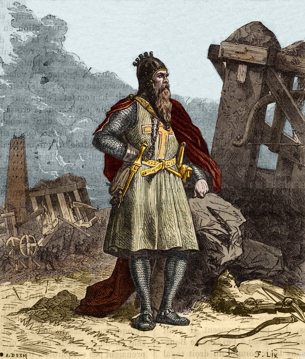 Frederic Barberousse (Federico Barbarossa) (1122-1190), német római császár portréja Hauhenstaufenből. századi metszet. alkotó: Anonymous Anonymous