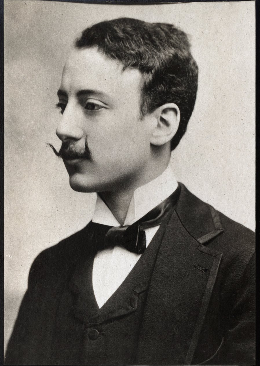 Gabriele portréja Annunzio (1863-1938) olasz írótól. alkotó: Anonymous Anonymous