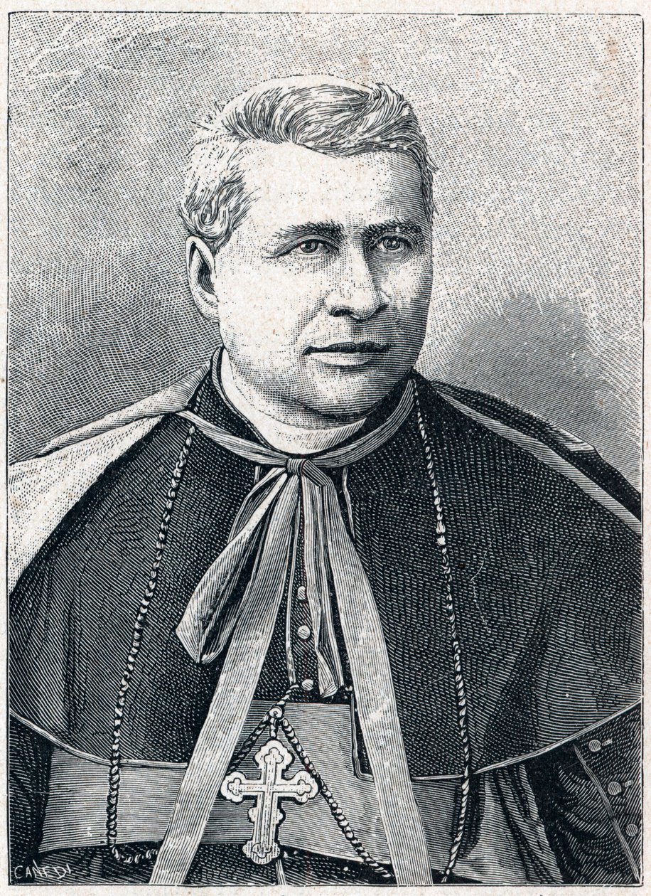 Giovanni Simeoni (1816-1892) olasz bíboros portréja. Louis-Eugene (Louis Eugene) Louvet „Katholikus missziók a XIX. században” című metszetébe. magángyűjtemény. alkotó: Anonymous Anonymous