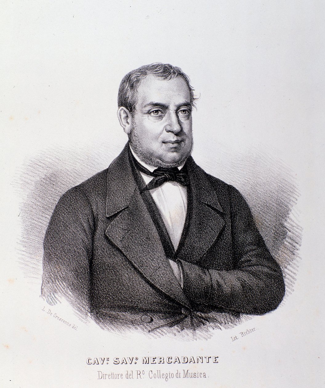 Giuseppe Saverio Mercadante portréja (litográfia) alkotó: Anonymous Anonymous