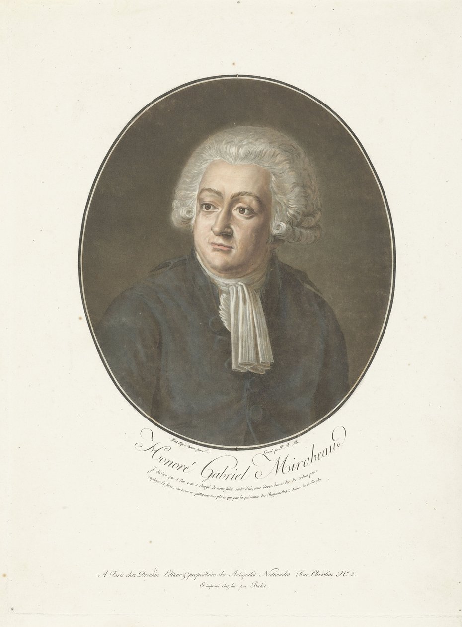 Honoré Gabriel Mirabeau portréja alkotó: Anonymous Anonymous