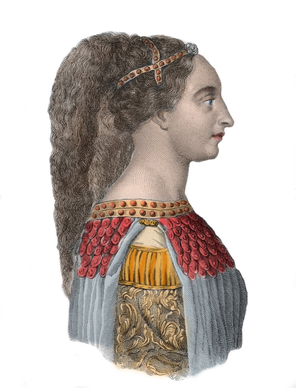 Isotta degli Atti portréja - olasz reneszánsz nő - 1433-1474 - alkotó: Anonymous Anonymous