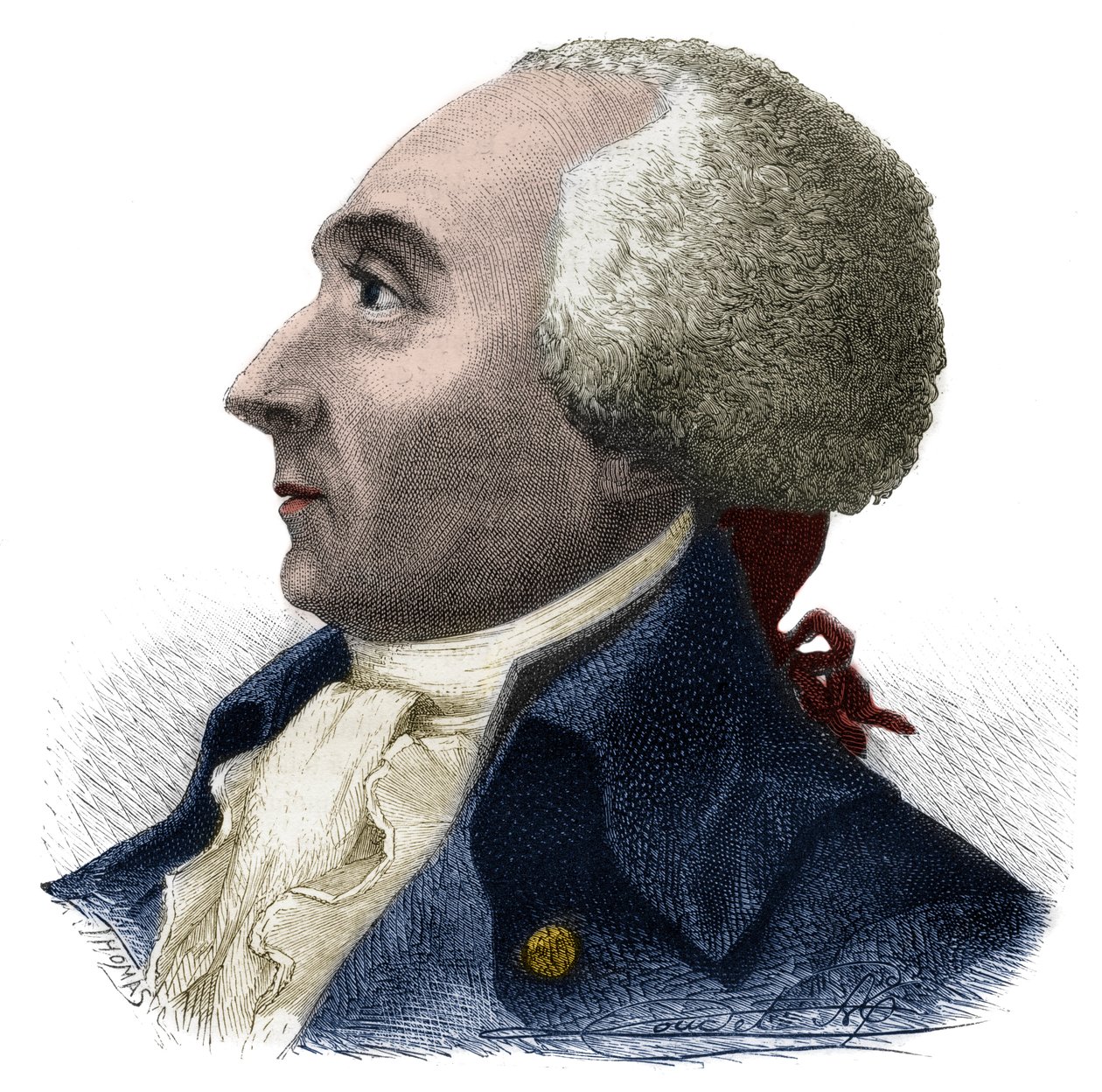 Jacques Rene Hebert (1757-1794) francia újságíró és politikus portréja - Alphonse de Lamartine (1790-1869) metszet a „Histoire des Girondins”-ba, 1865-1866 - Magángyűjtemény alkotó: Anonymous Anonymous