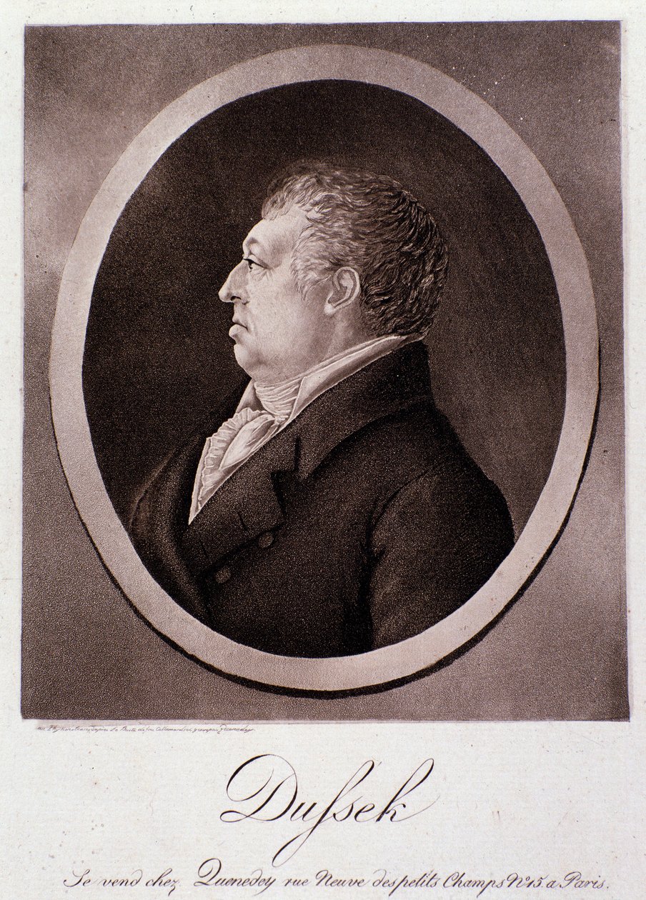 Jan Ladislav Dussek portréja (metszet) alkotó: Anonymous Anonymous
