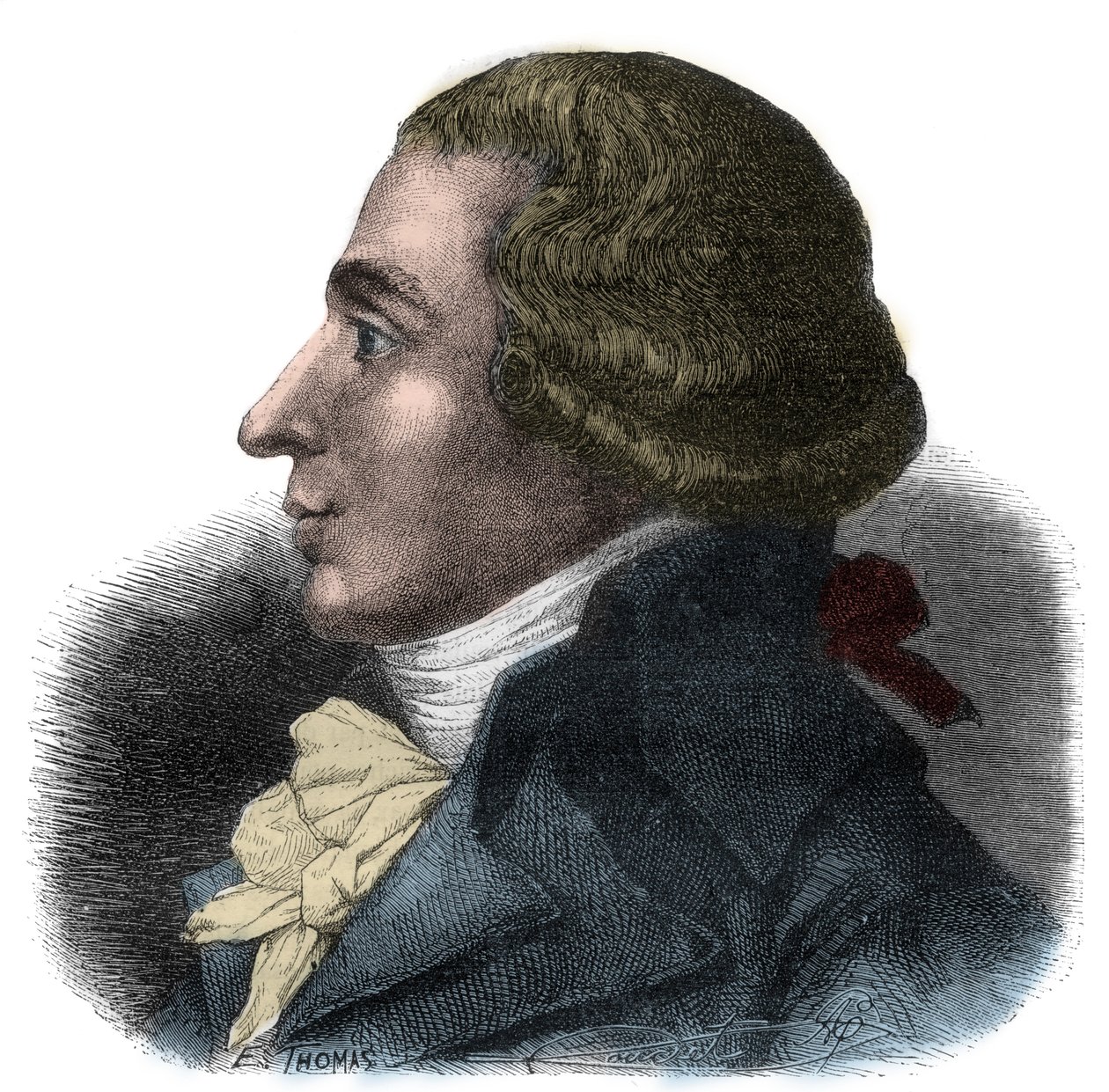 Jean-Baptiste Boyer-Fonfrede (Jean Baptiste Boyer Fonfrede) (1766-1793) francia politikus portréja - a konvent helyettese, a Girondinokhoz tartozik - Alphonse de Lamartine (1790-1869) metszet a „Histoire des Girondins”-ba 1865-1866 - Magán alkotó: Anonymous Anonymous
