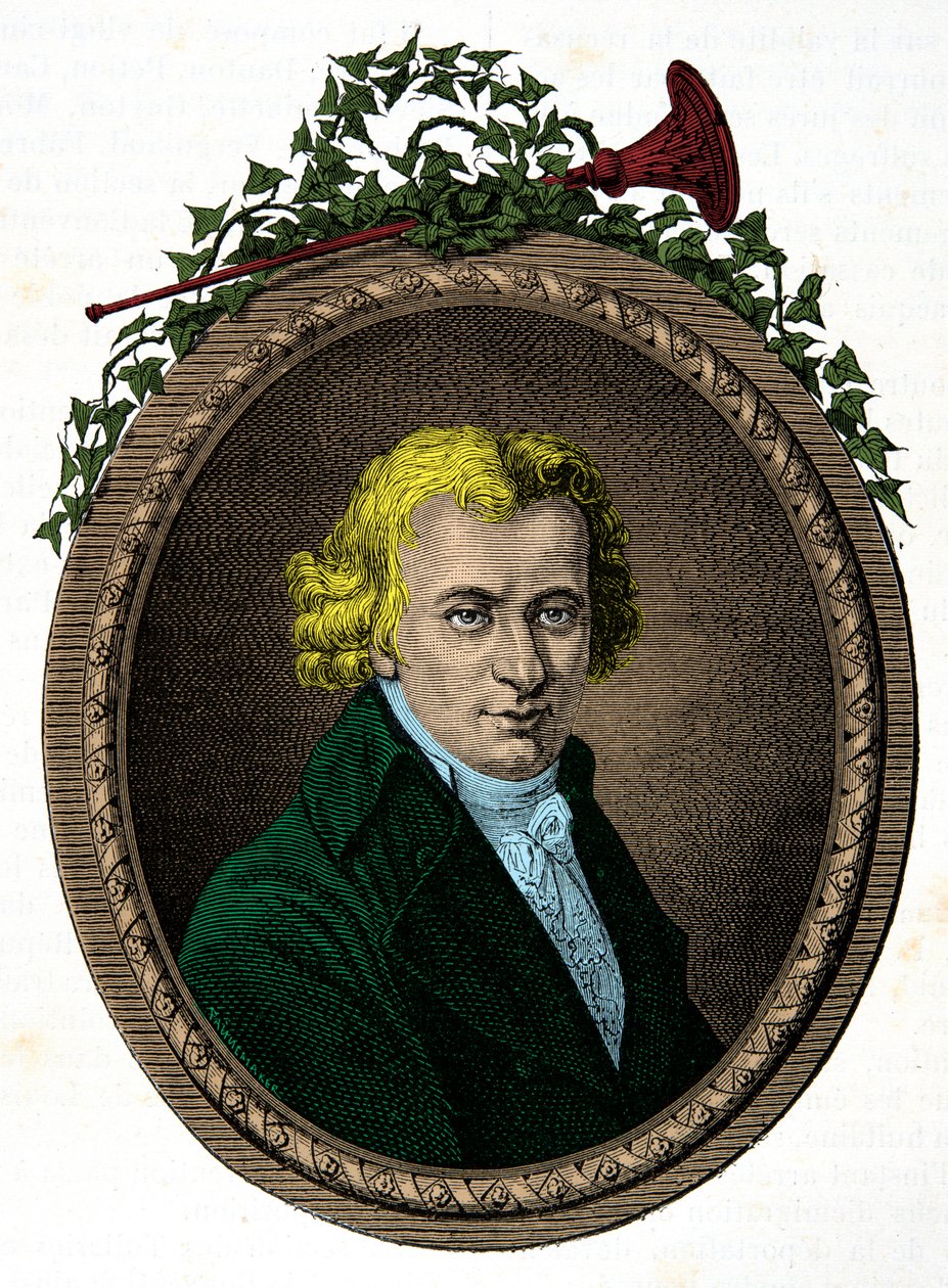 Jean Baptiste Cant Hanet, Clery (1759-1809), XVI. Lajos király inasának portréja a templomi fogságban, metszet, magángyűjtemény alkotó: Anonymous Anonymous