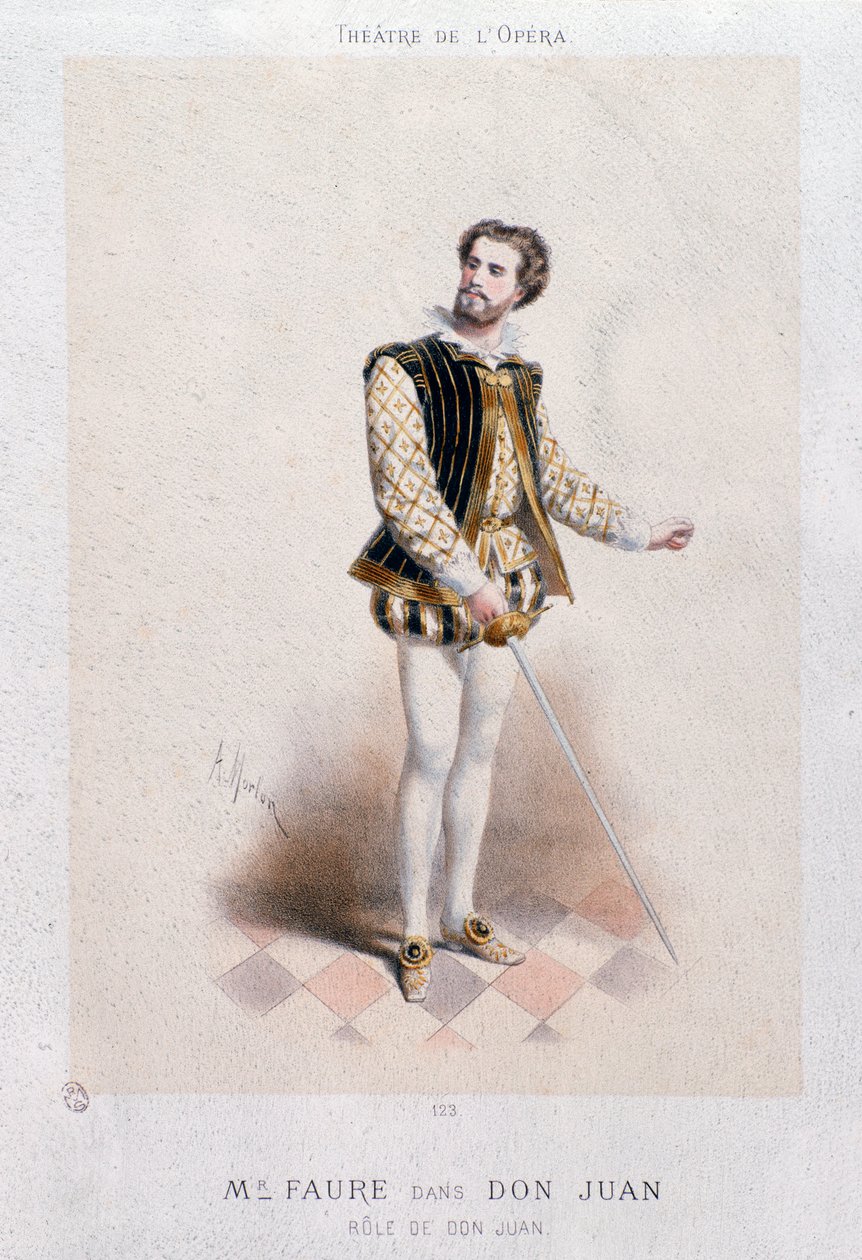 Jean Baptiste Faure portréja, mint Don Giovanni (1866) alkotó: Anonymous Anonymous