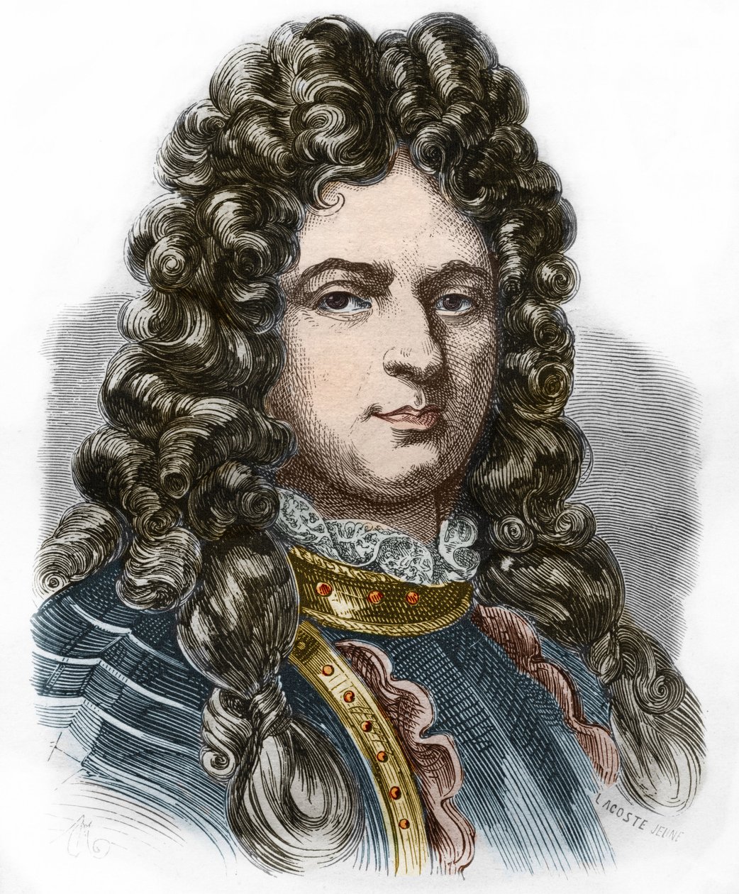 Jean Bart (1650 - 1702) francia magántulajdonos portréja. 19. századi metszet. Magángyűjtemény. alkotó: Anonymous Anonymous