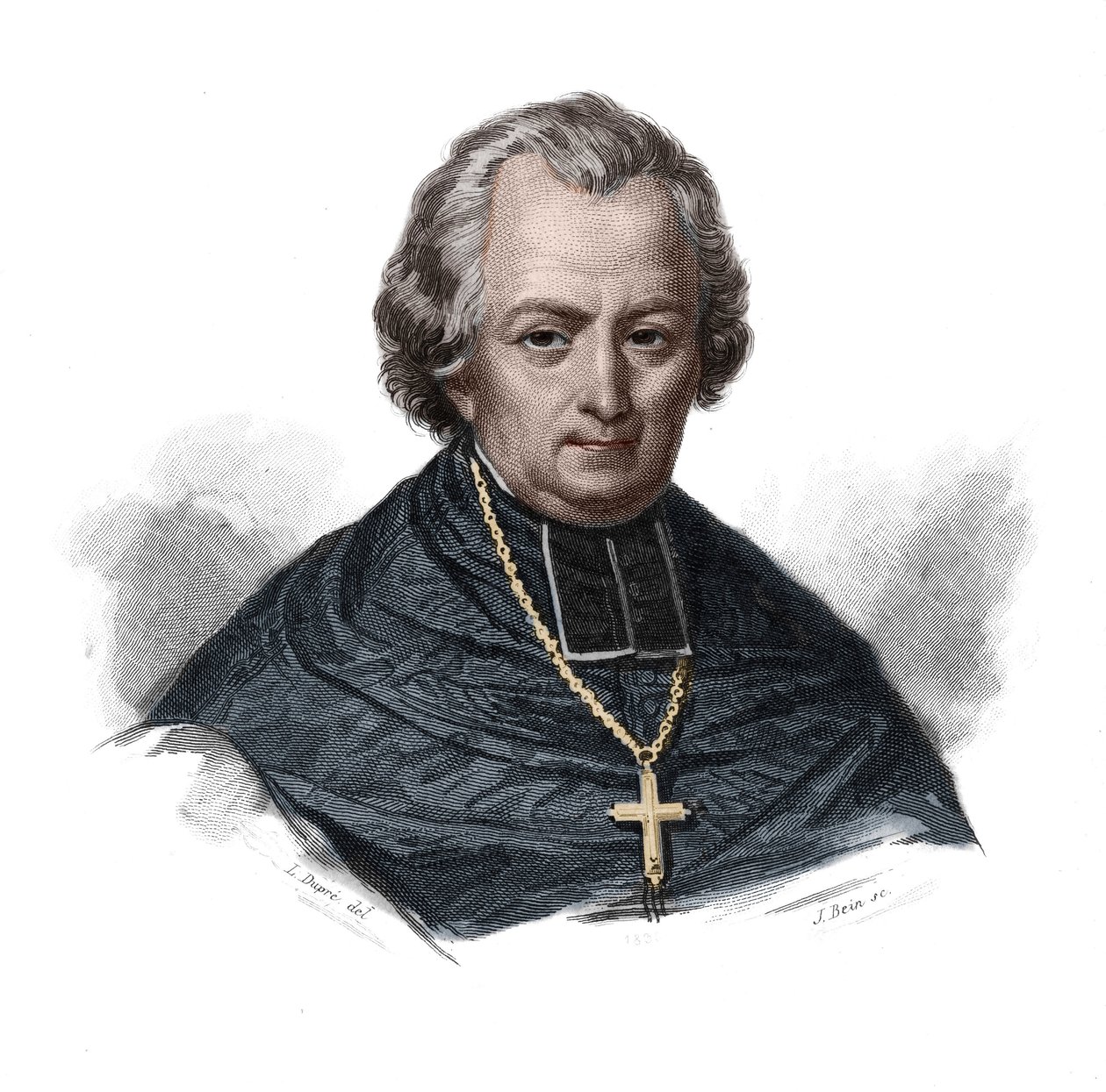 Jean Lefebvre de Cheverus (1768-1836) francia bíboros, bordeaux-i érsek portréja a „Hasznos férfiak portréi és története: minden ország és minden körülmény férfiai és női, akik jogot szereztek a férfiak elismeréséhez” című kiadványban megjelent és pr. alkotó: Anonymous Anonymous