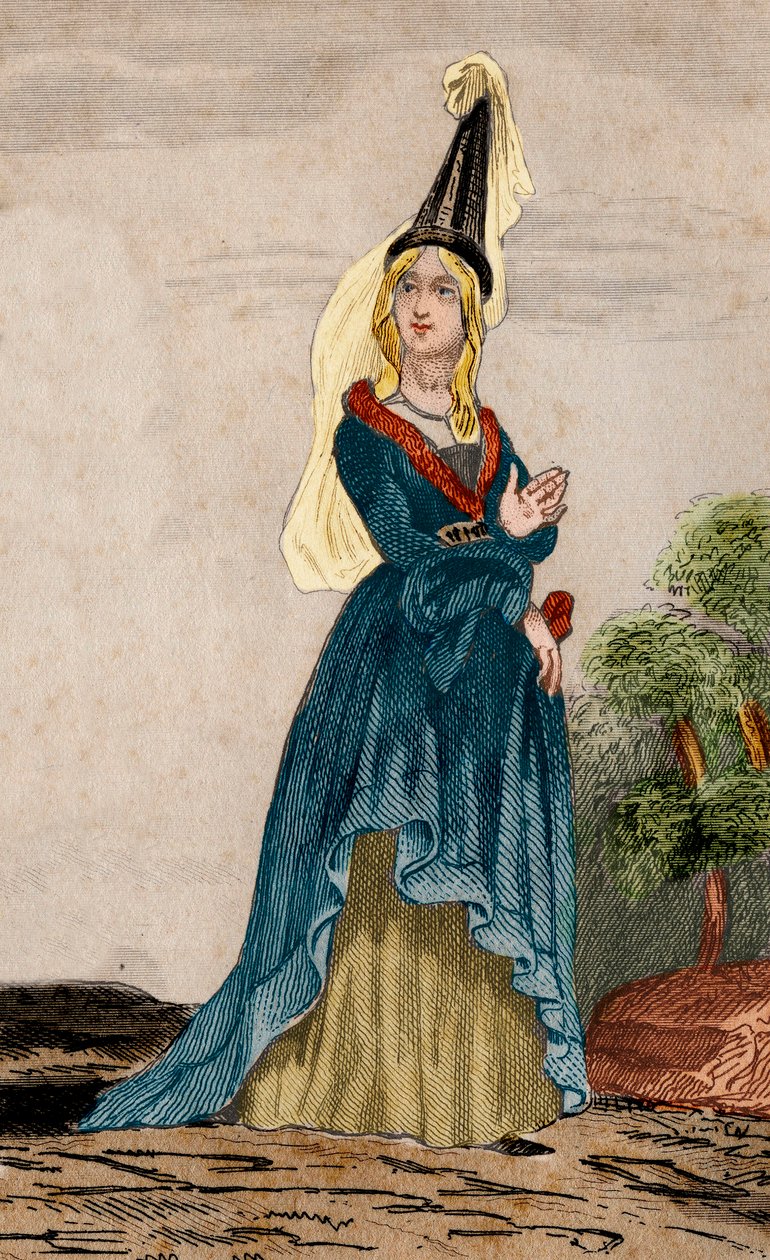 Flandriai Joanna (1295-1374), Jean de Montfort, Bretagne hercege (1293-1345) felesége portréja. Metszet 1859-ből a „” Le Monde-ban. Minden nép története a legtávolabbi időktől napjainkig”. M. E. de Lostalot-Bachoue (Lostalot Bachoue). Pr alkotó: Anonymous Anonymous