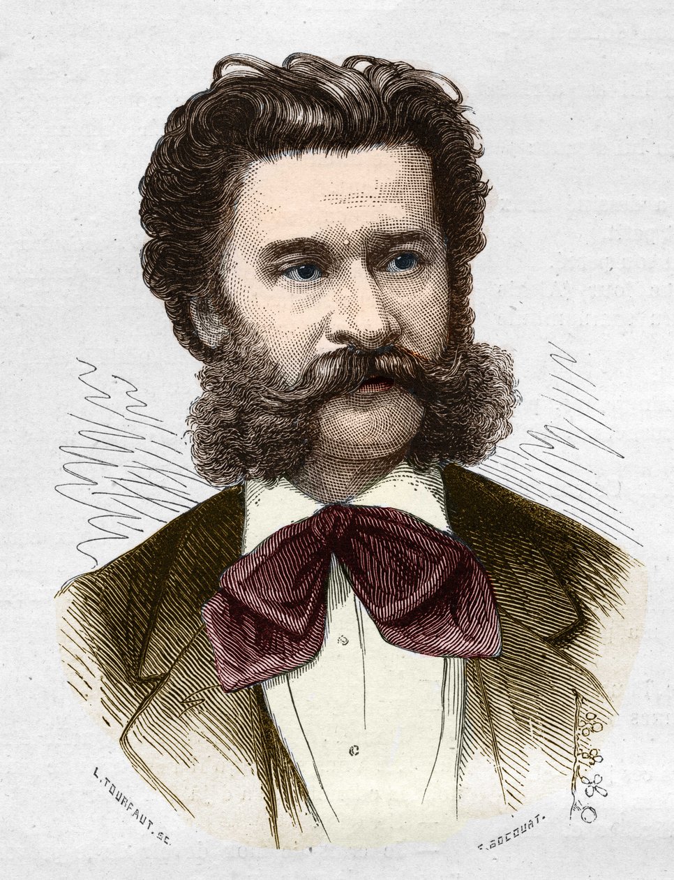 Ifj. Johann II Strauss (1825-1899) osztrák zenész portréja. alkotó: Anonymous Anonymous