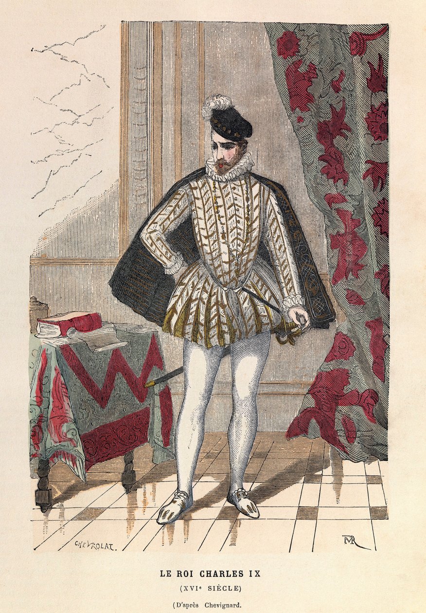 IX. Károly király portréja (1550-1574) - IX. Károly király portréja - magángyűjtemény alkotó: Anonymous Anonymous