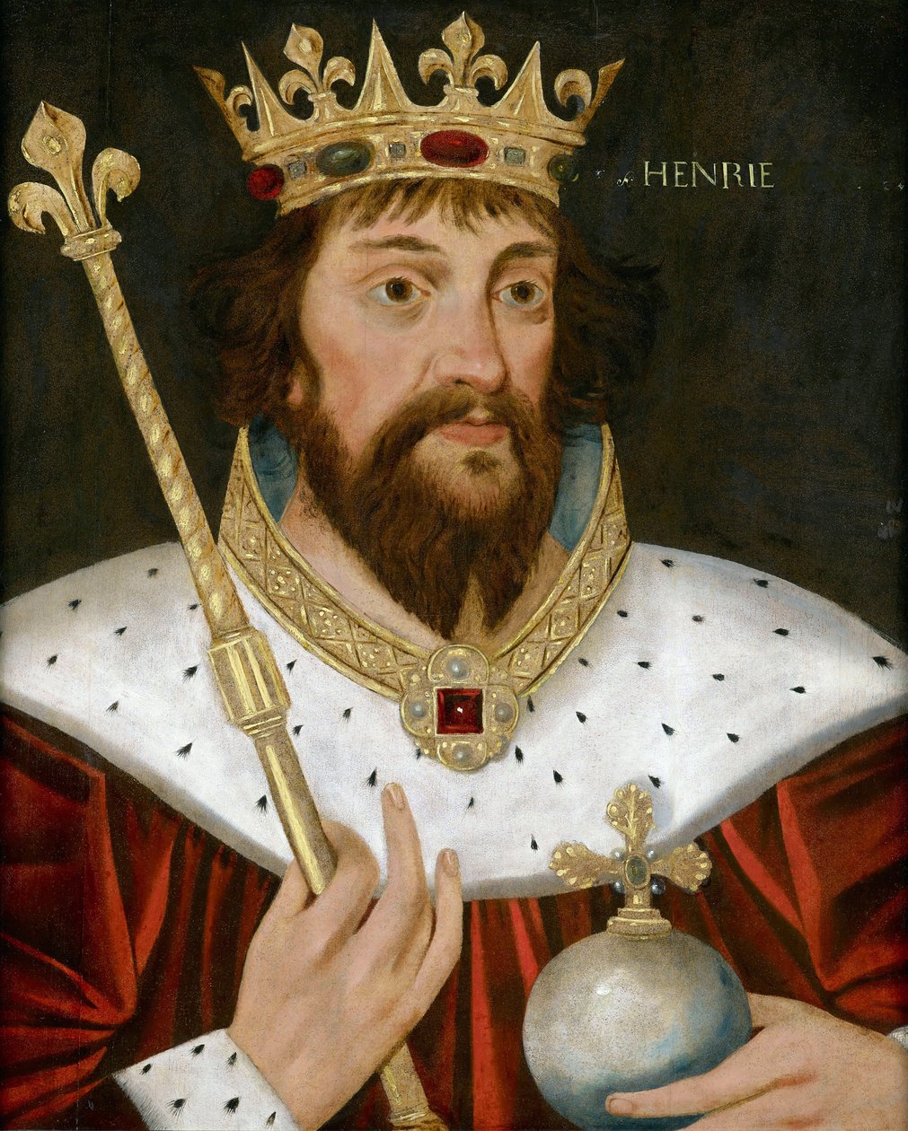 Henrik angol király (Henri I Beauclerc) (1068-1135), névtelen portréja. Olaj, fa, 57x47. Magángyűjtemény alkotó: Anonymous Anonymous