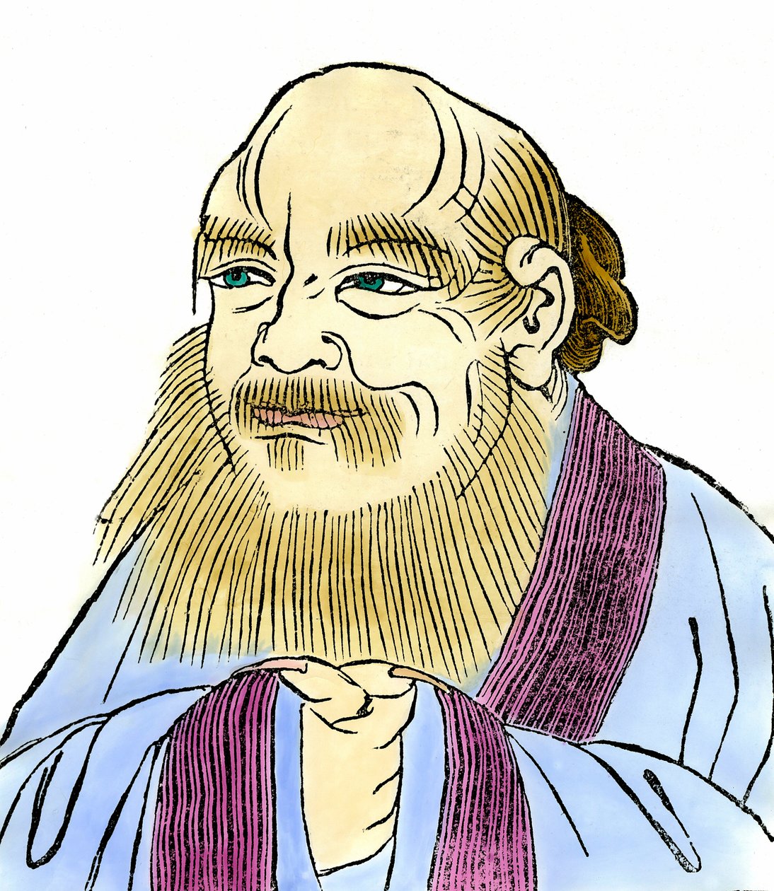 Lao Tseu (Kr. e. 605-520) kínai filozófus portréja. alkotó: Anonymous Anonymous