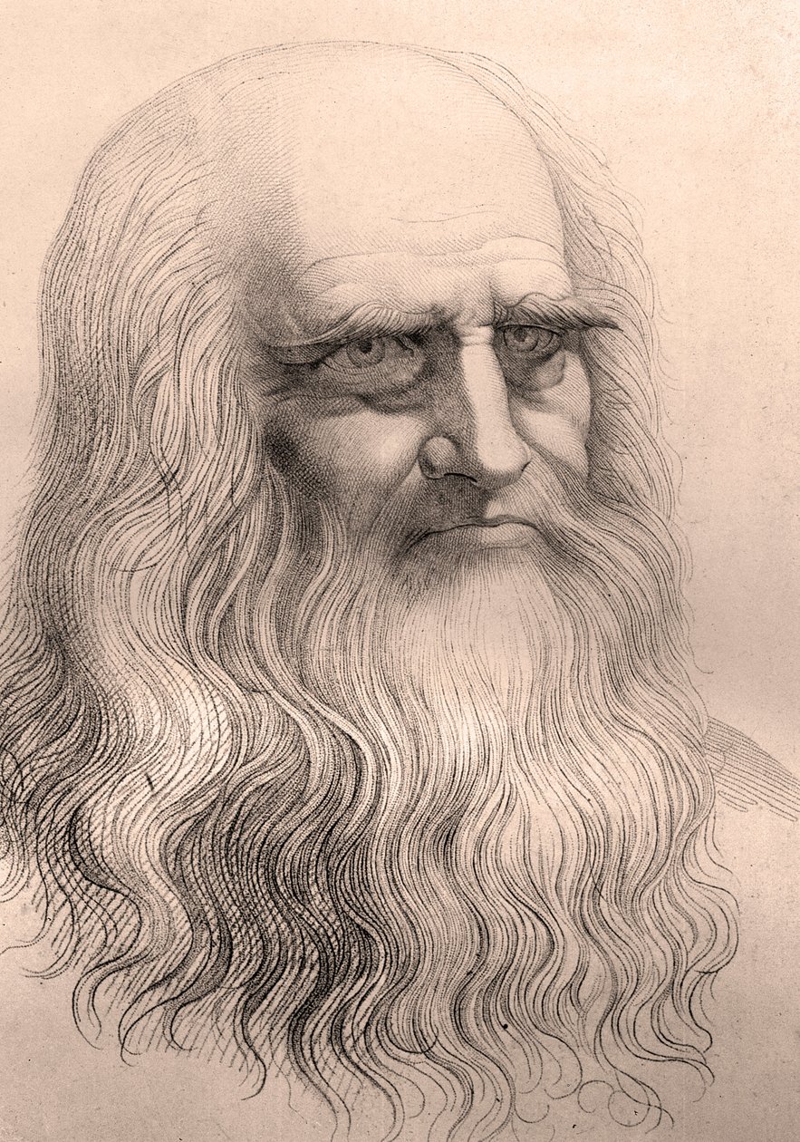 Leonardo Da Vinci (Leonard de Vinci) (1452 - 1519) portréja az önarcképéről. alkotó: Anonymous Anonymous