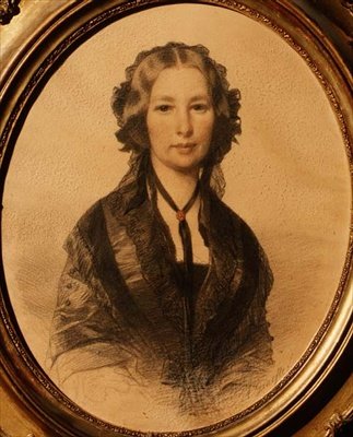 Lili Cartwright portréja (1805-1902) alkotó: Anonymous Anonymous