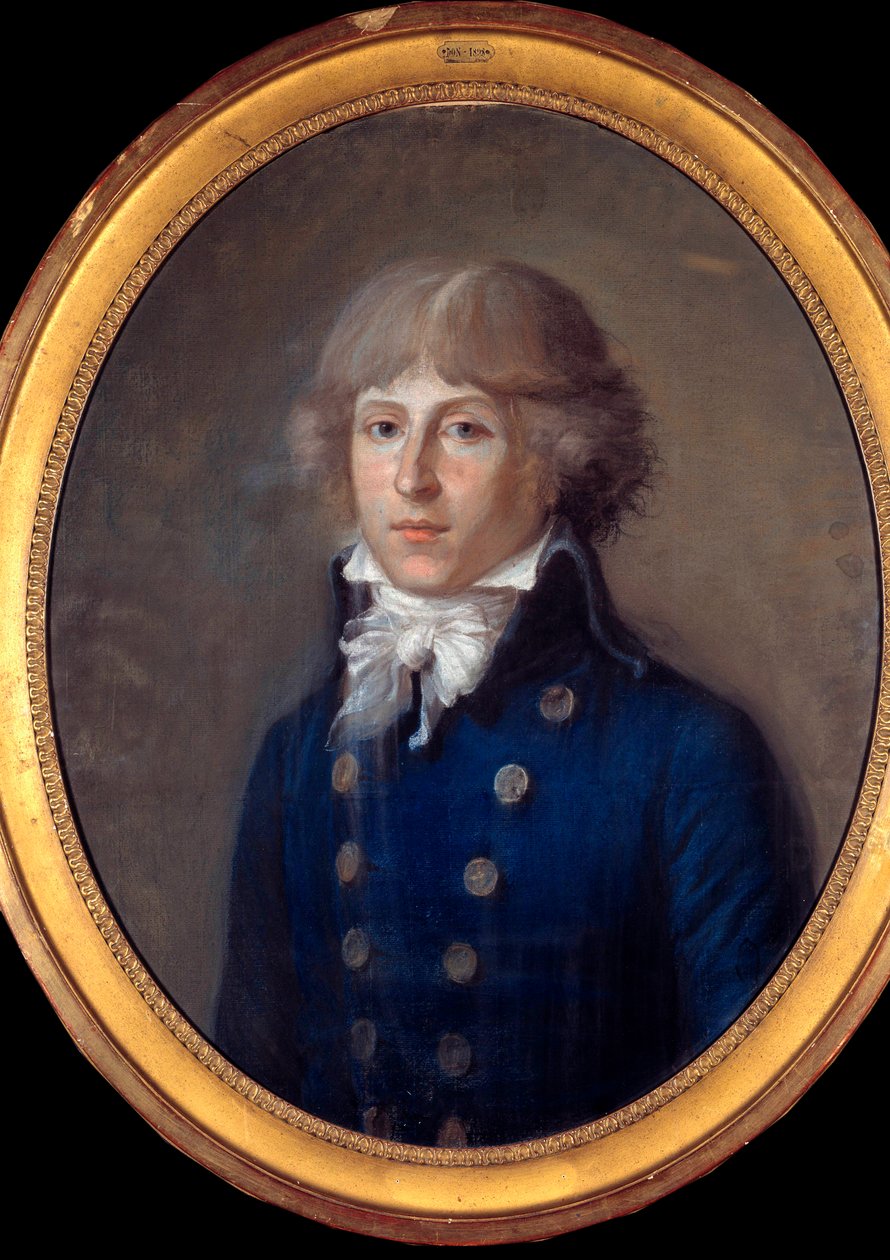Louis Antoine de Saint Just (vagy Saint-Just) (1767-1794), politikus portréja. Névtelen 18. századi pasztell. Homályos. 0,61 x 0,50 m Párizs, Musee Carnavalet - Louis Antoine de Saint Just (vagy Saint-Just) (1767-1794), politikus portréja. Névtelen pasztel alkotó: Anonymous Anonymous