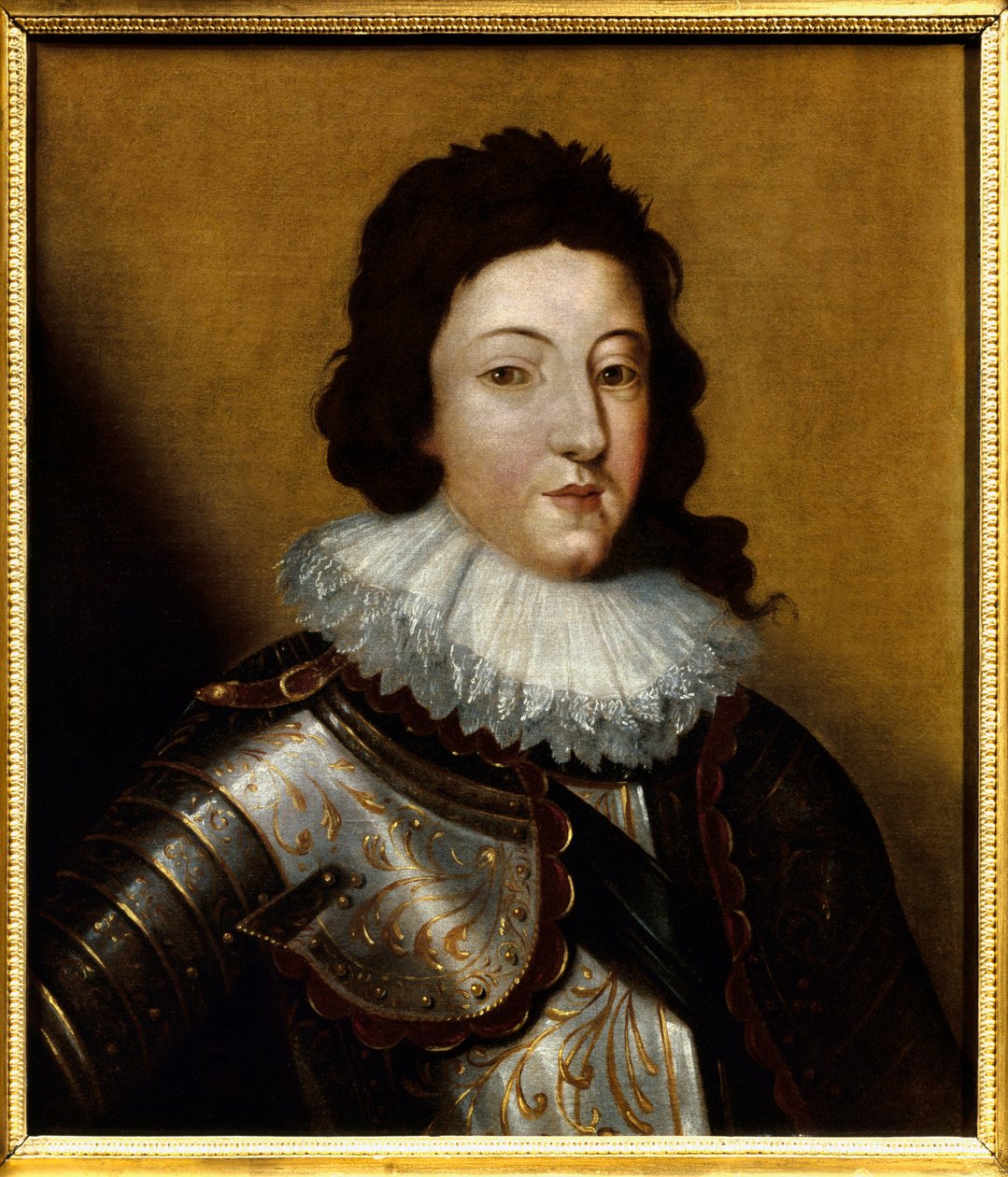 XIII. Lajos (1601-1643) portréja. 17. századi névtelen festmény. Olajfestmény. Meg kell említeni: Reims, Musee Des Beaux Arts alkotó: Anonymous Anonymous