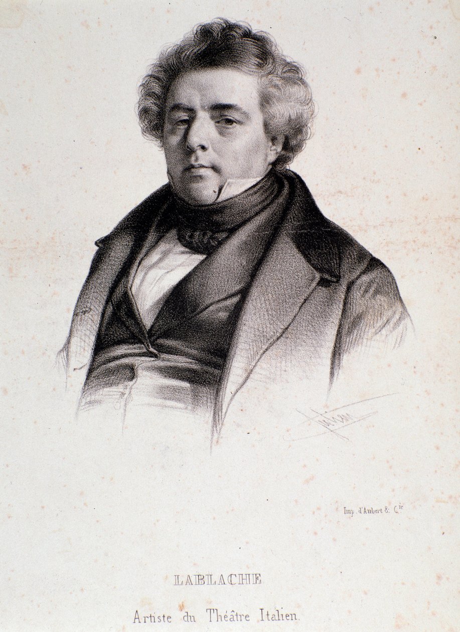 Luigi Lablache (1794-1858) olasz és francia operaénekes portréja, metszet. 19. század. Milánói magángyűjtemény alkotó: Anonymous Anonymous