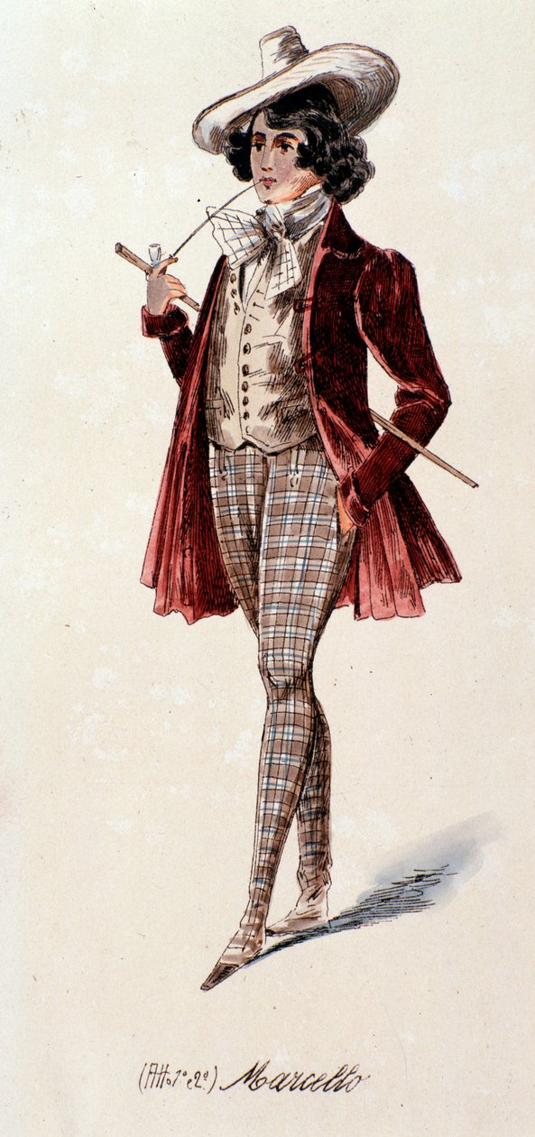 Marcello portréja, Puccini La boheme című művéből (1892-1895) alkotó: Anonymous Anonymous