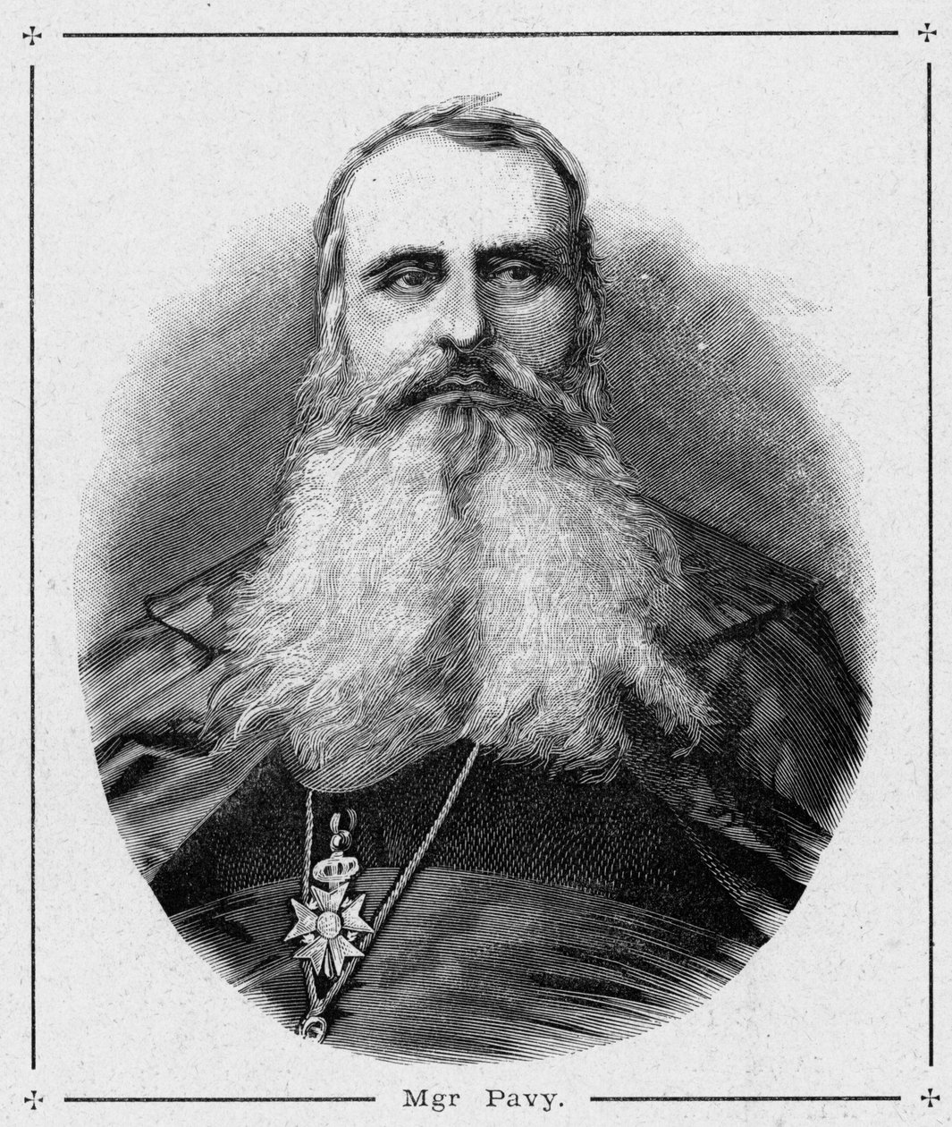 Monsignor Louis-Antoine-Augustin (Louis Antoine Augustin) Pavy (1805-1866), algír püspök portréja. Louis-Eugene (Louis Eugene) Louvet „Katholikus missziók a XIX. században” című metszetébe. magángyűjtemény. alkotó: Anonymous Anonymous