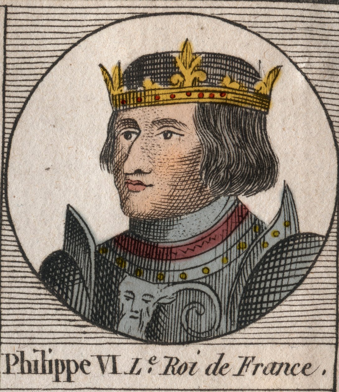 VI. Valois-i Fülöp (1294-1350), francia király portréja – VI. Valois-i Fülöp (1293-1350) francia király – metszet az „Instruction sur l