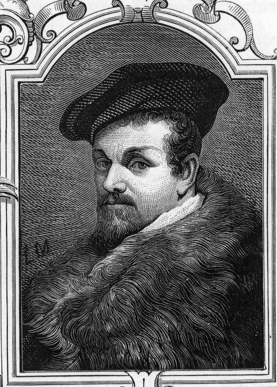 Pier Francesco Mazzucchelli dit il Morazzone (1573-1626) olasz festő portréja. Armandaud 1859-es metszete „Európa galériáiban – Olaszország”. Magángyűjtemény. alkotó: Anonymous Anonymous