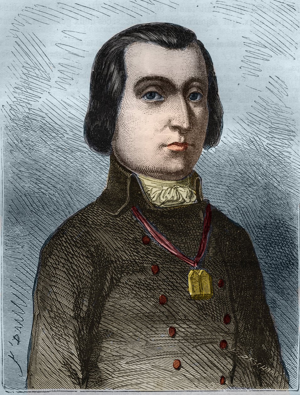 Pierre Joseph Cambon (1756-1820) kereskedő portréja vásznakon, a Herault helyettese a Nemzeti Kongresszuson. Metszet 1866-ból Adolphe Thiers „Histoire de la Revolution francaise” c. Magángyűjtemény. alkotó: Anonymous Anonymous