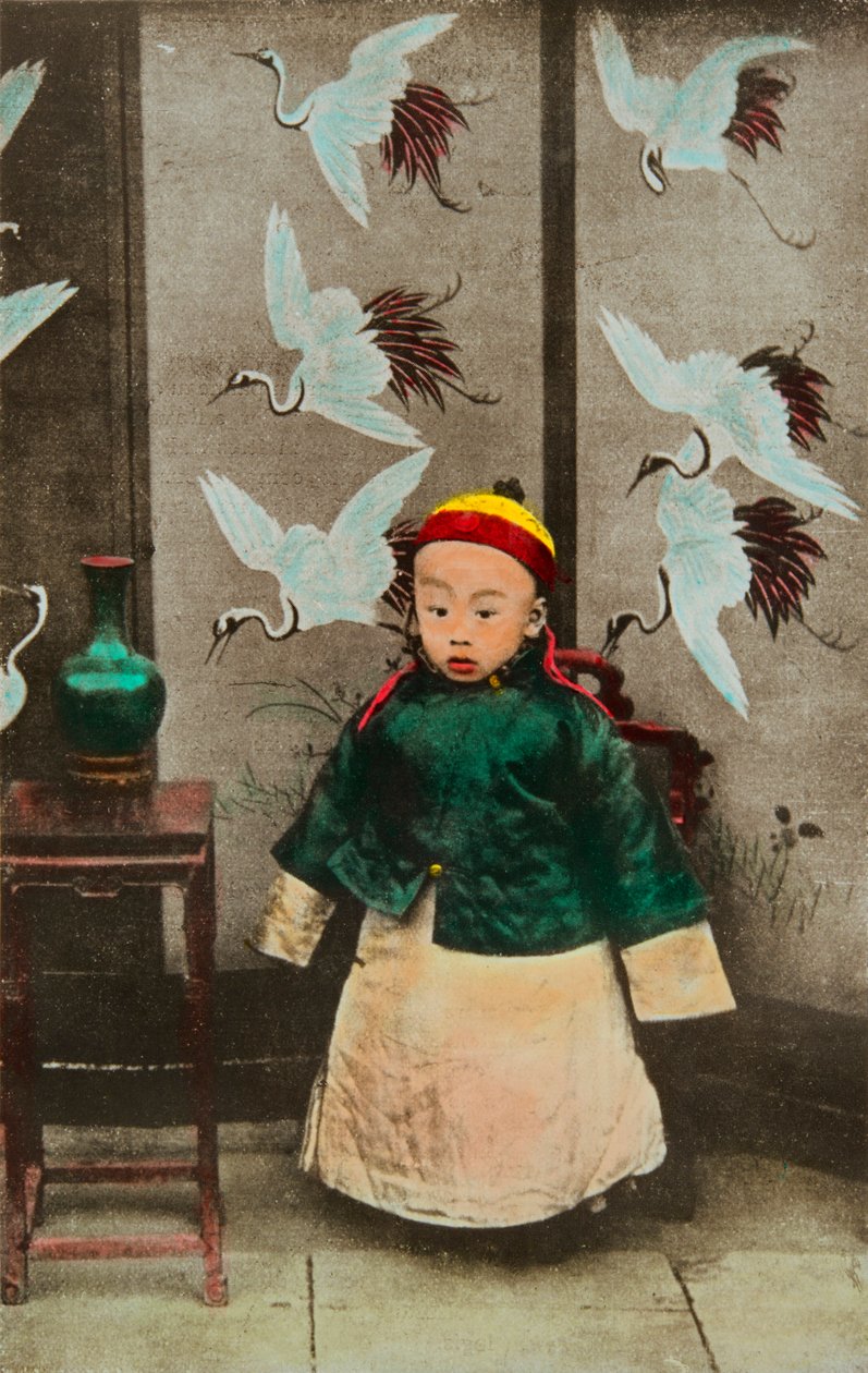 Puyi (Pou yi) portréja 1911 körül (1906-1967), a Qing-dinasztia 12. és utolsó kínai császára (metszet) alkotó: Anonymous Anonymous