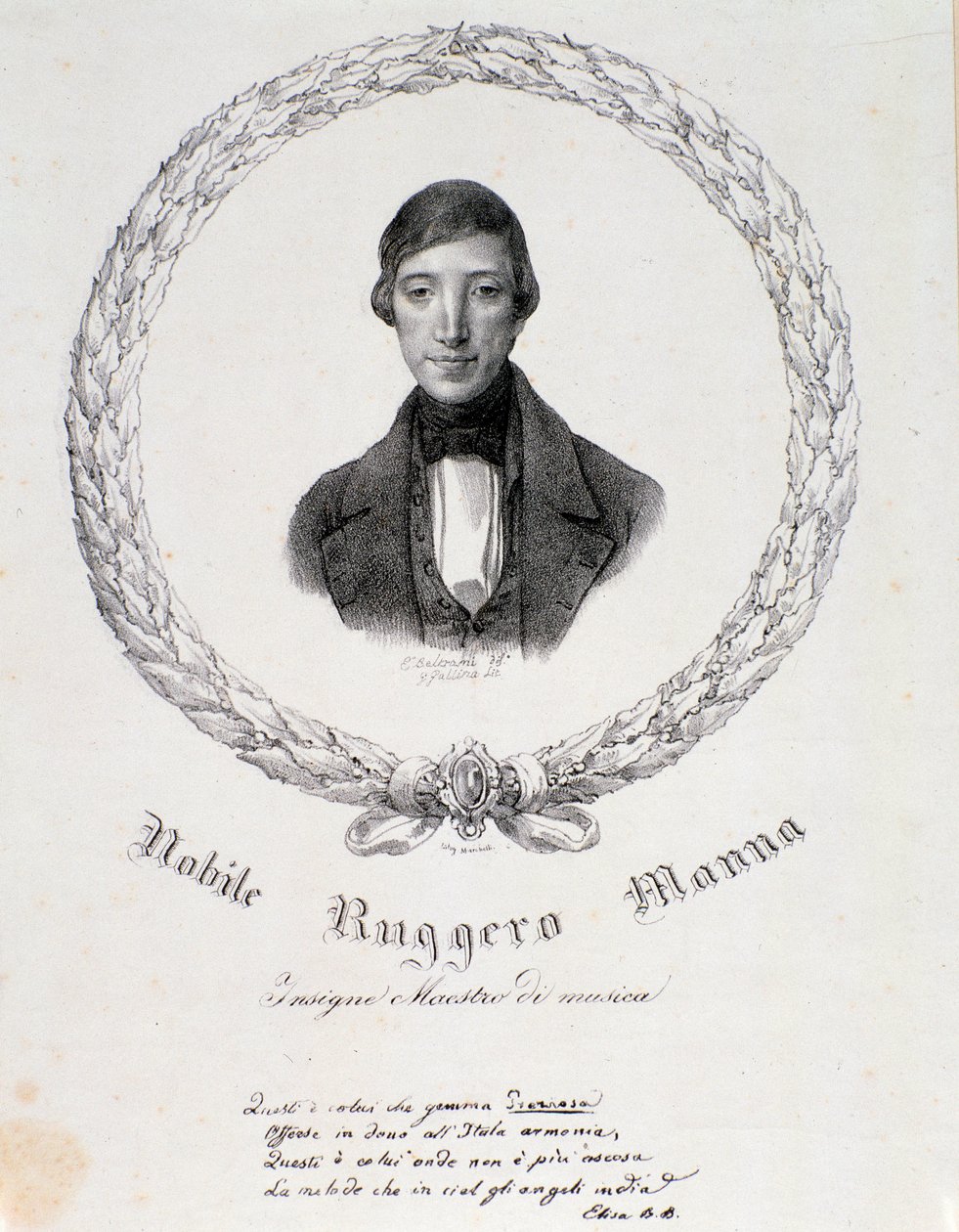 Ruggero Manna portréja (litográfia) alkotó: Anonymous Anonymous