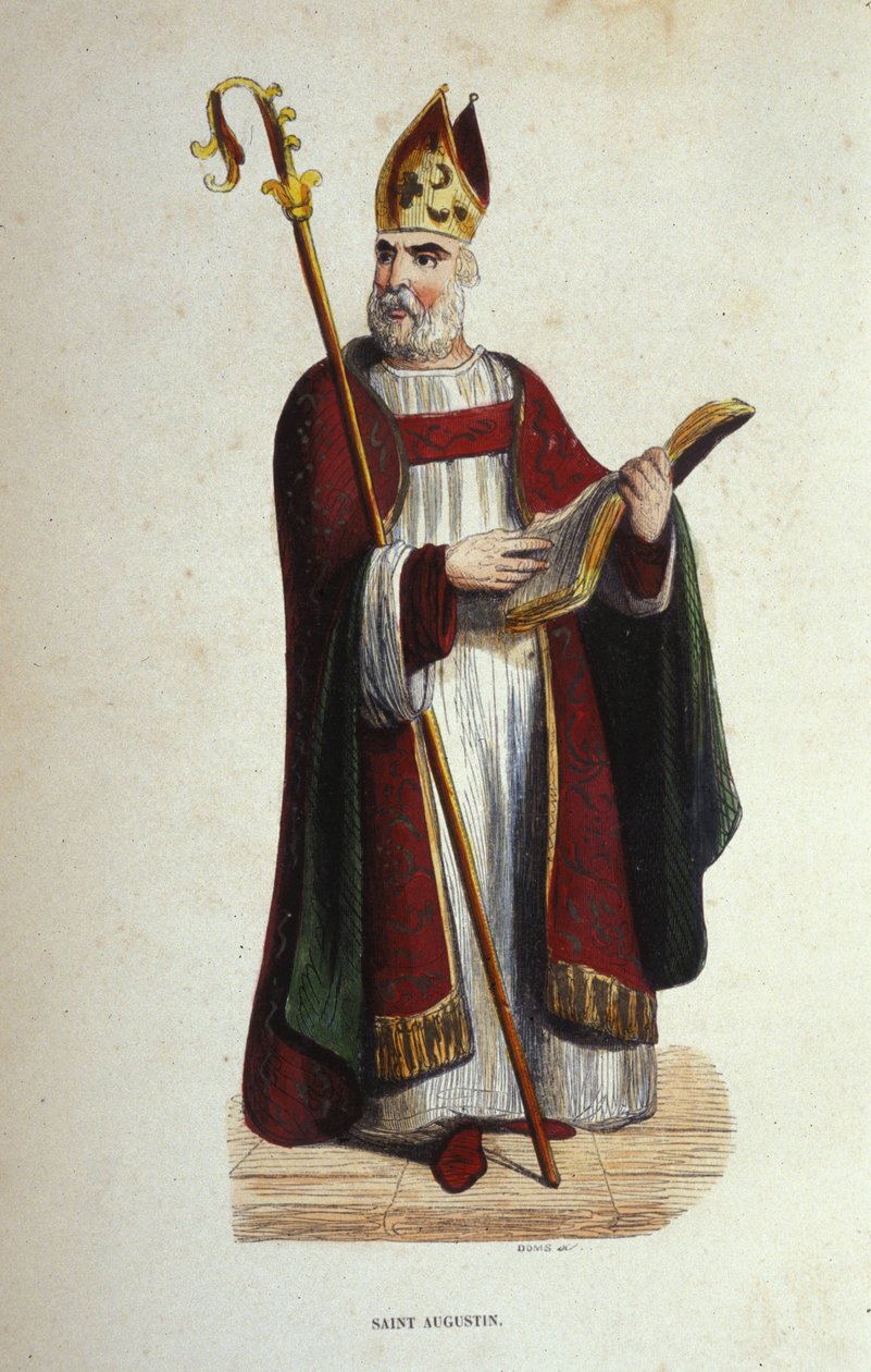 Szent Ágoston portréja (354 - 430) 19. századi metszet alkotó: Anonymous Anonymous