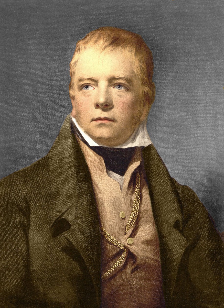 Sir Walter Scott (1771-1832), skót költő, regényíró és történész portréja. alkotó: Anonymous Anonymous