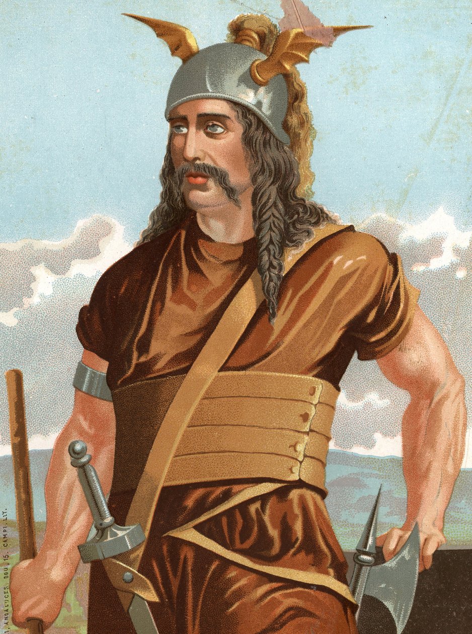 Spartacus portréja. A rabszolgák feje fellázadt Róma ellen (meghalt ie 71-ben). hombres y Mujeres celebek után. Barcelona 1877. alkotó: Anonymous Anonymous