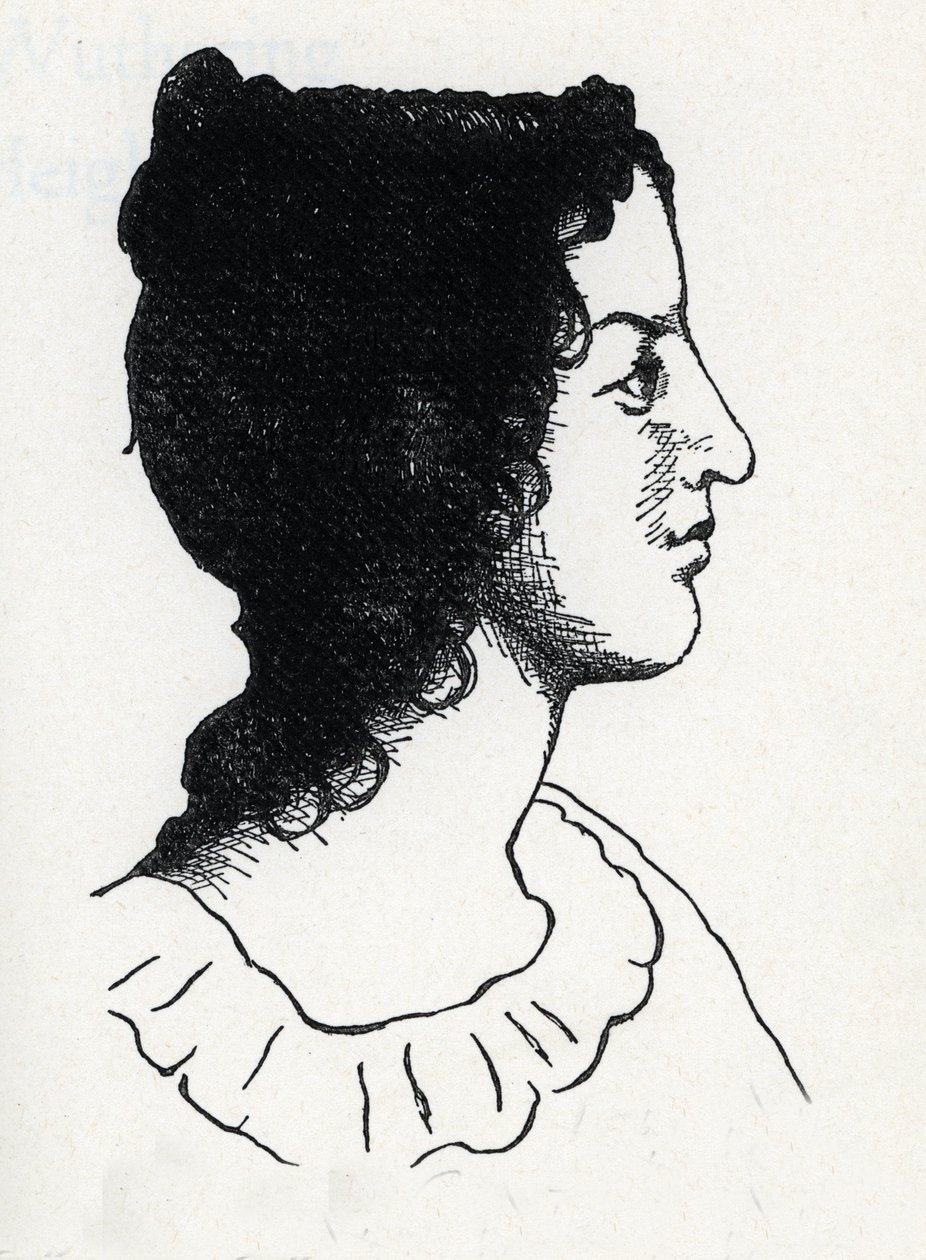 Emily Bronte (1818-1848) brit írónő portréja (metszet a "Les Hauts de Hurlevent"-ből) alkotó: Anonymous Anonymous