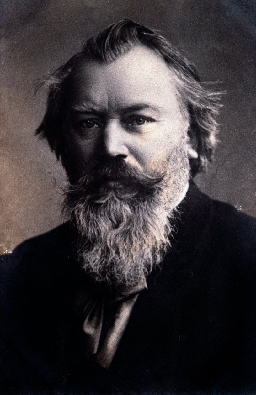 Johannes Brahms angol zeneszerző portréja (Rajz alkotó: Anonymous Anonymous